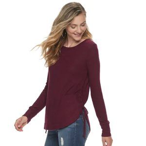 Juniors' SO® Lace Up Cozy